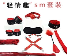 10-Pieces BDSM Set Black/Red