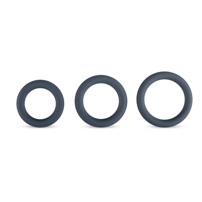 Boners 3-Piece Cock Ring Set - Grey