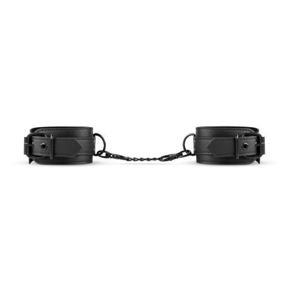 Faux Leather Ankle Cuffs - Black