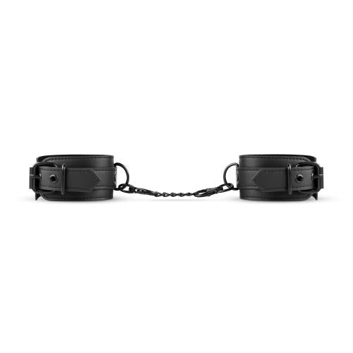 Faux Leather Ankle Cuffs - Black
