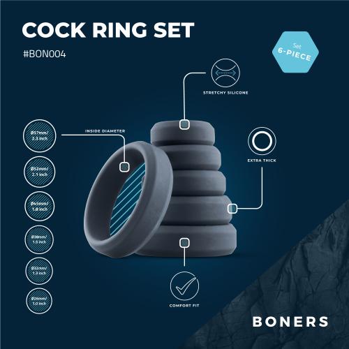 6-Piece Cock Ring Set