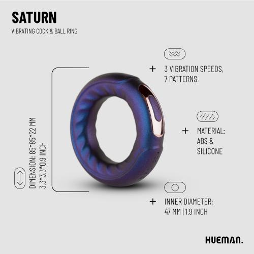 Hueman - Saturn Vibrating Cock/Ball Ring