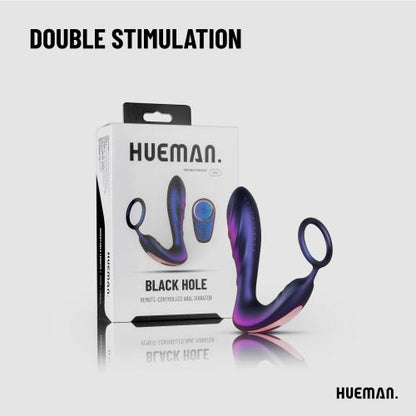 Hueman - Black Hole Anal Vibrator With Cockring