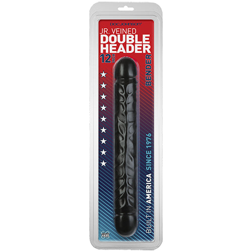 Jr. Veined Double Header Bender Dildo - 30 cm