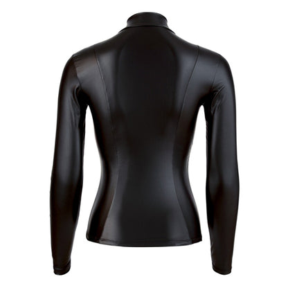 Wetlook Top Met Lange Mouwen En Rits