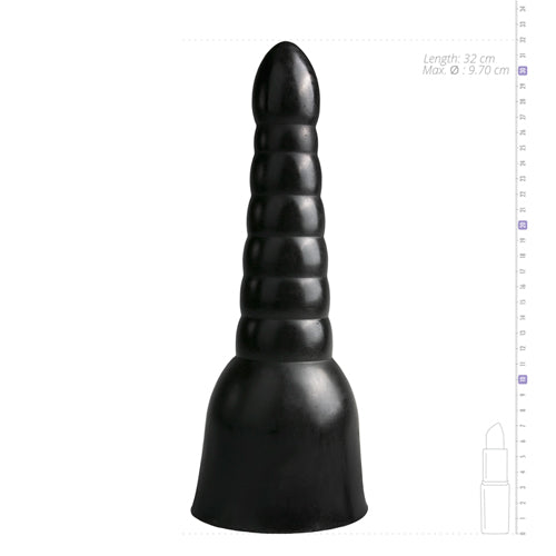 XXL Dildo All Black - Zwart