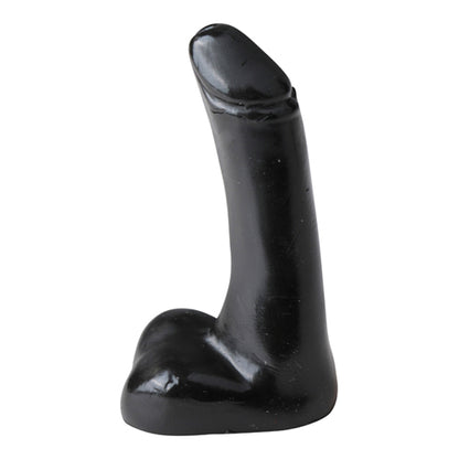 All Black Realistische Dildo Met Balzak - 7 cm