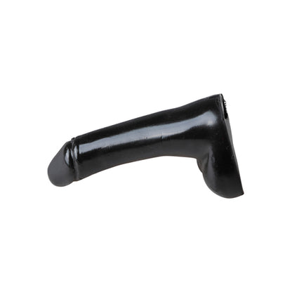 All Black Realistische Dildo Met Balzak - 7 cm