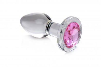 Pink Gem Anaalplug Van Glas Met Steentje