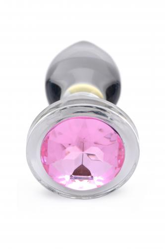 Pink Gem Anaalplug Van Glas Met Steentje