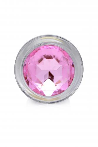 Pink Gem Anaalplug Van Glas Met Steentje