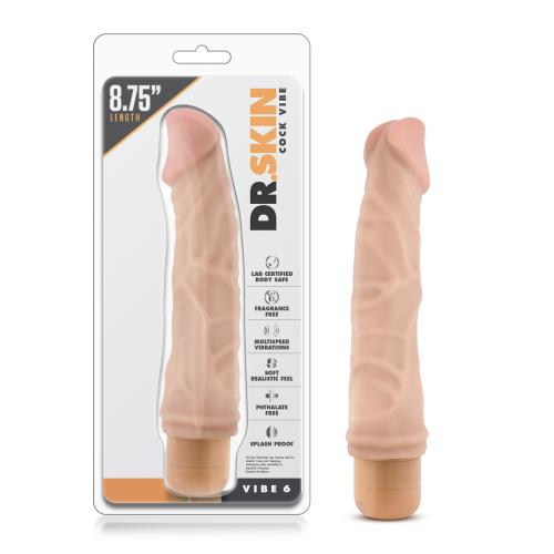 Dr. Skin - Cock Vibe no6 Vibrerende Dildo - Beige