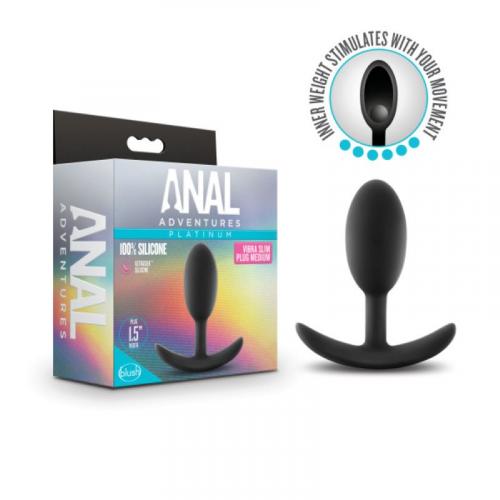 Anal Adventures Platinum - Vibra Slim Verzwaarde Anaal Plug