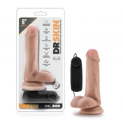 Dr. Skin - Dr. Rob Vibrator Met Zuignap 15 cm - Vanilla