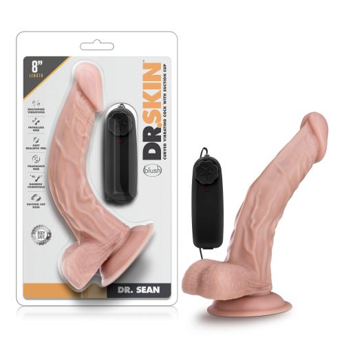 Dr. Skin - Dr. Sean Vibrator Met Zuignap 20 cm - Vanilla