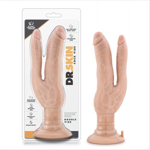 Dr. Skin - Cock Vibes Dubbele Vibrator - Beige