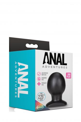 Anal Adventures - Orb Anaal Plug - Zwart