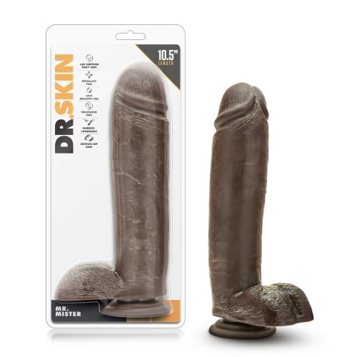 Dr. Skin - Mr. Mister Dildo Met Zuignap 26 cm - Chocolate