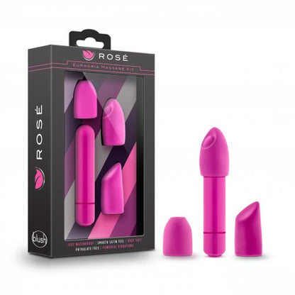 Rose - Euphoria Bullet Vibrator Met Opzetstukken - Roze