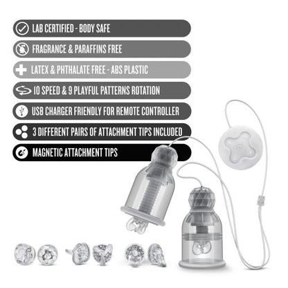 Temptasia - Titillator Vibrerende En Roterende Tepelzuigers