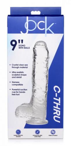 Jock C-Thru Transparante Dildo - 25 cm