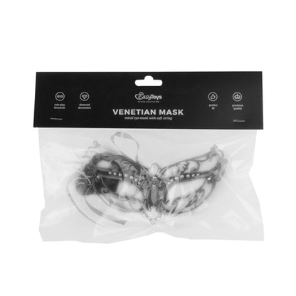 Metalen Venetiaans Masker - Zwart