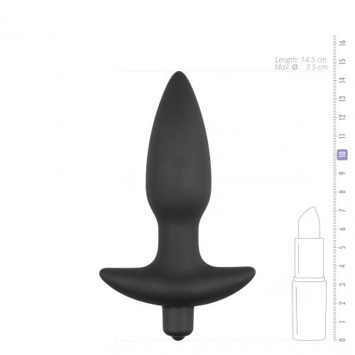 Vibrerende Klassieke Buttplug - Zwart