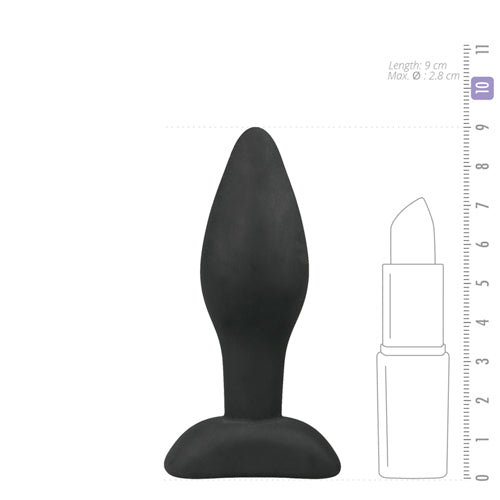 Kleine zwarte siliconen buttplug