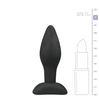 Kleine zwarte siliconen buttplug