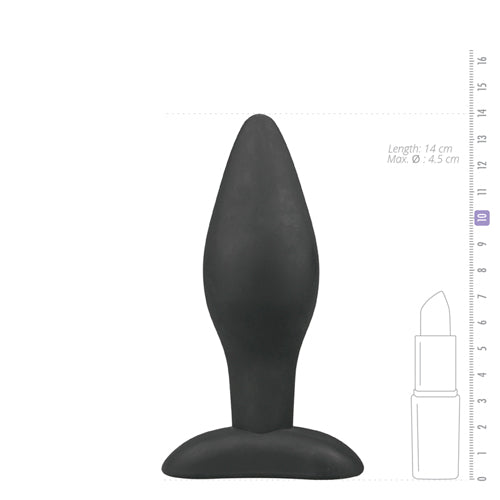 Zwarte Siliconen Buttplug