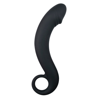 Zwarte siliconen prostaat dildo