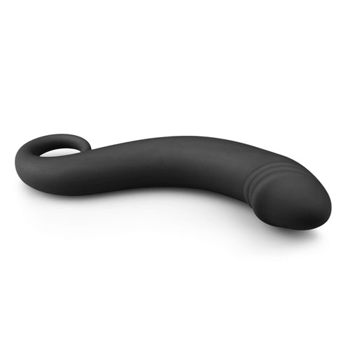 Zwarte siliconen prostaat dildo