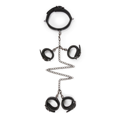 Fetish set met halsband, enkelboeien en handboeien