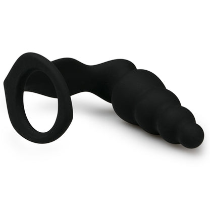 Cockring Met Geribbelde Buttplug