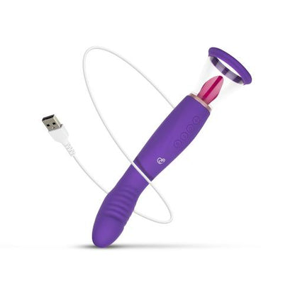 Pleasure Pump Met G-Spot Vibrator - Paars