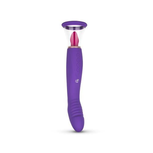 Pleasure Pump Met G-Spot Vibrator - Paars