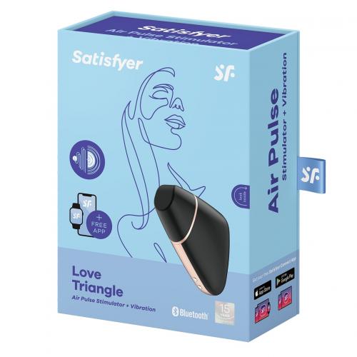 Satisfyer Love Triangle Luchtdrukvibrator - Zwart