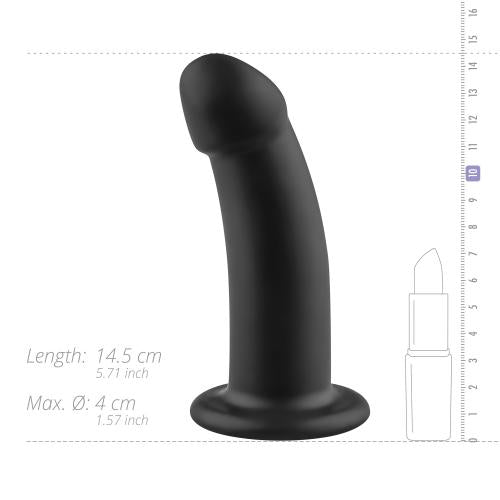 No-Parts - Charlie Dildo 14.5 cm - Zwart