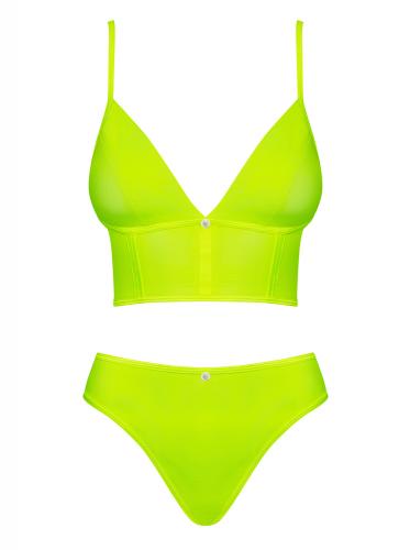 Neonia 2-delige BH Set Met Ritsje - Neon Geel