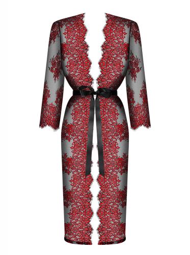 Redessia Kanten Kimono - Rood/Zwart