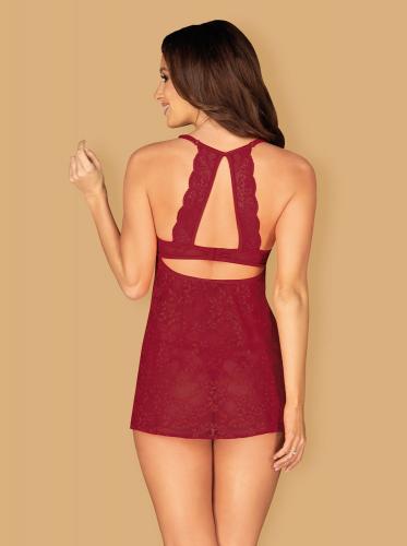 Ivetta Kanten Babydoll Met String - Rood