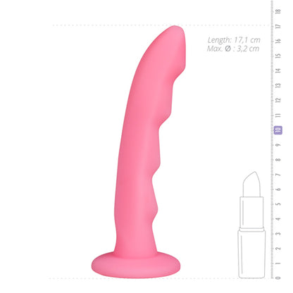 Ripples Strap-On Dildo - Roze