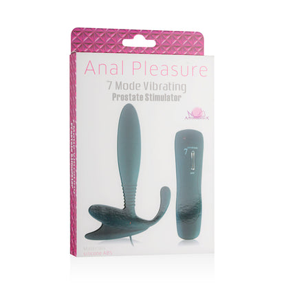 Zwarte anaal vibrator met zeven snelheden